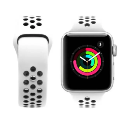 صورة سوار ساعة آبل - ابيض / اسود Nike Watch Band for Apple Watch 22mm